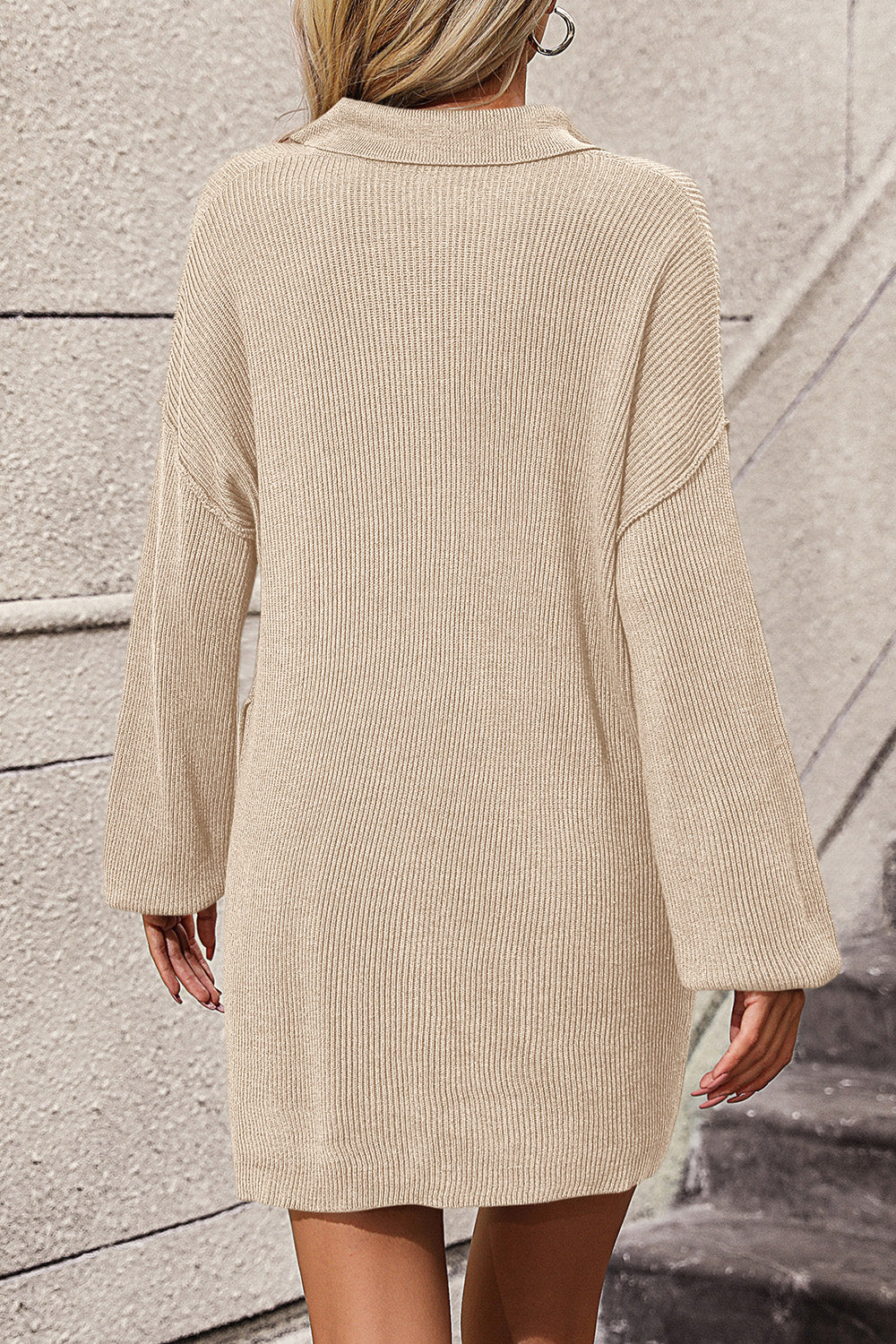Long Sleeve Sweater Dress with Pockets