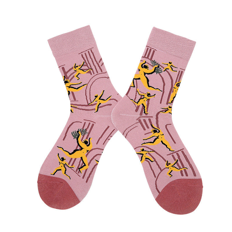 Abstract Art Style Oil Painting Socks