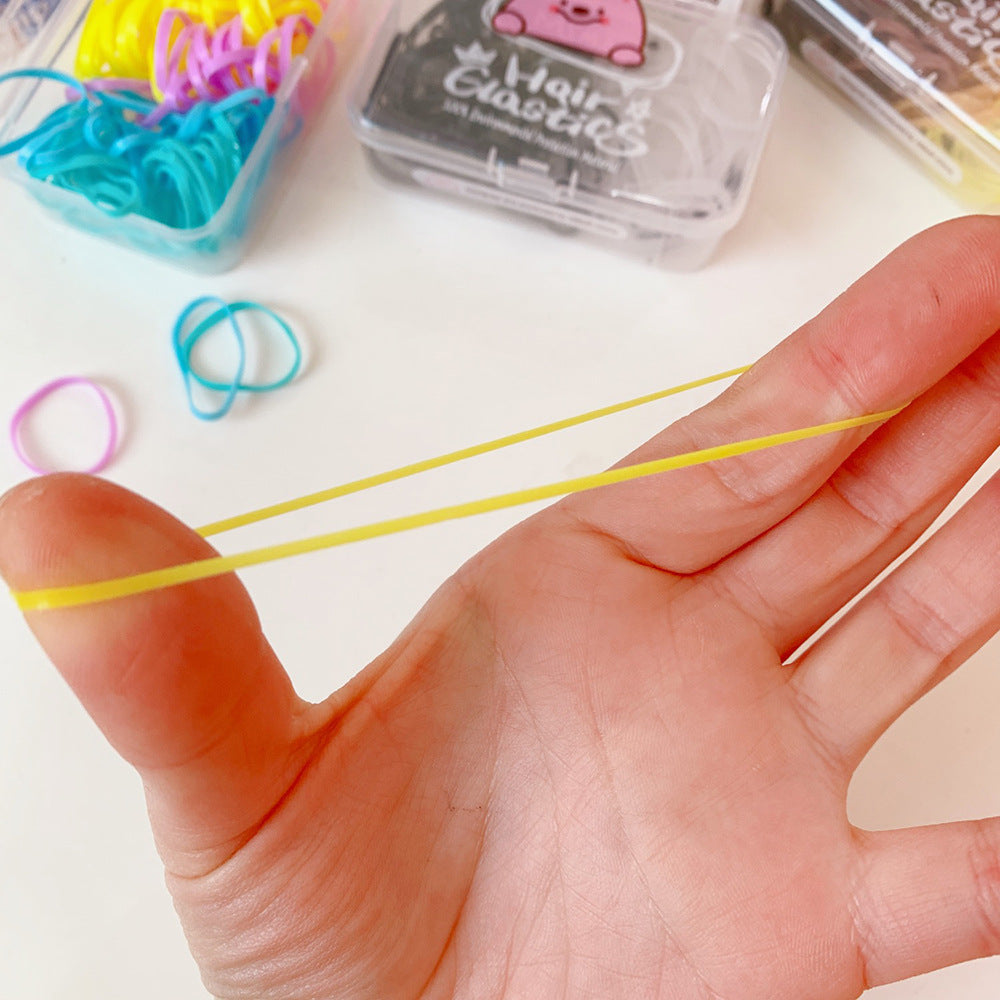 Cute Jelly Candy Boxed Hair Rubber Band