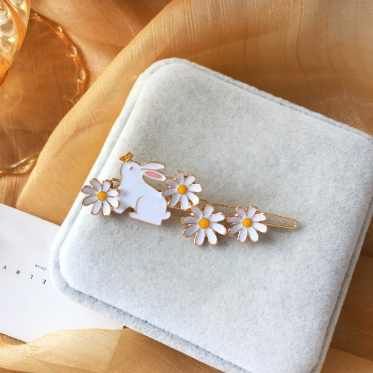 Cute Little Daisy Bunny Hair Clips