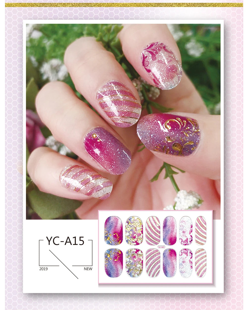 Gradient Constellation Nail Sticker