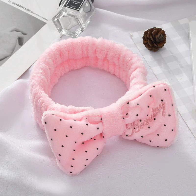 Cross Polka Dot Bow Headband