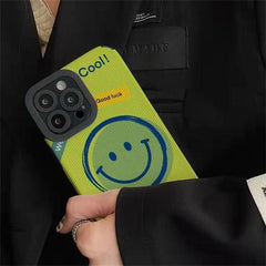 Cheerful Smiley Face: Cute Phone Case with Soft Cover for iPhone 11, 12, 13, 14 Pro Max, Mini, 6, S, 7, 8 Plus, SE, X, XS, and XR