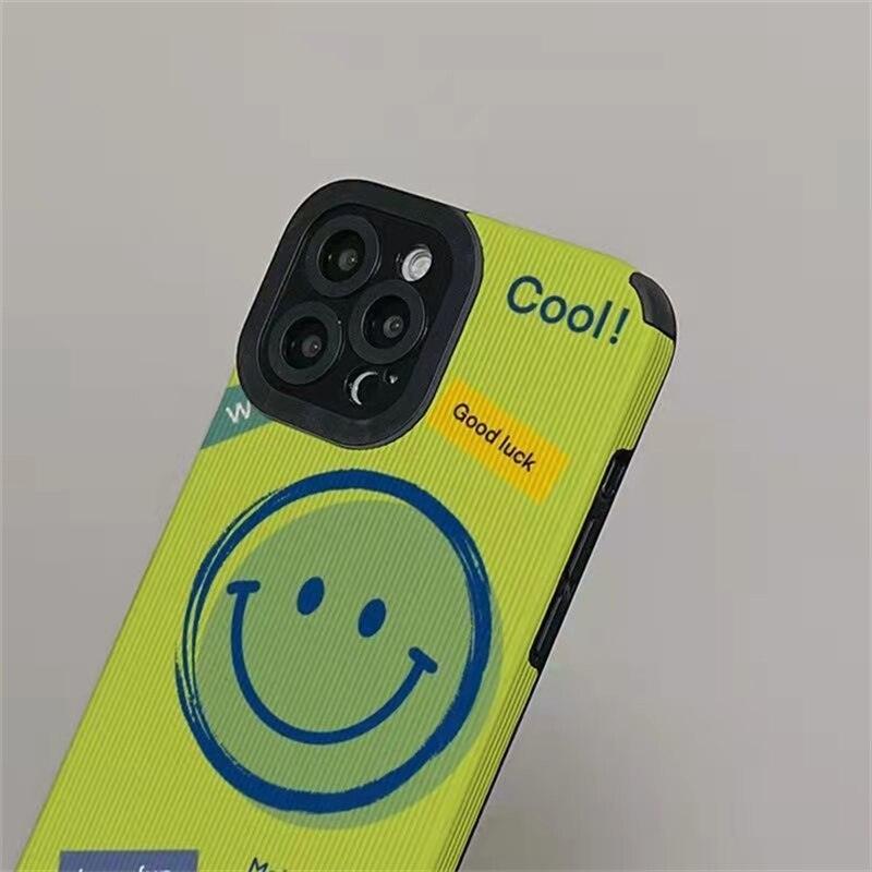 Cheerful Smiley Face: Cute Phone Case with Soft Cover for iPhone 11, 12, 13, 14 Pro Max, Mini, 6, S, 7, 8 Plus, SE, X, XS, and XR