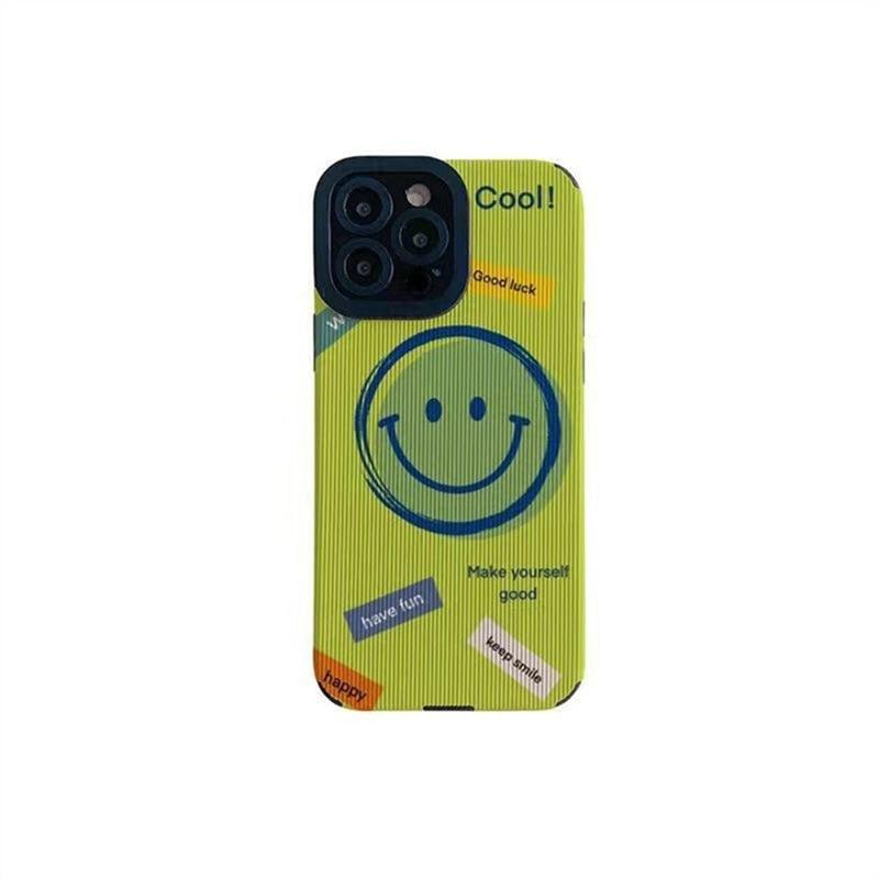 Cheerful Smiley Face: Cute Phone Case with Soft Cover for iPhone 11, 12, 13, 14 Pro Max, Mini, 6, S, 7, 8 Plus, SE, X, XS, and XR