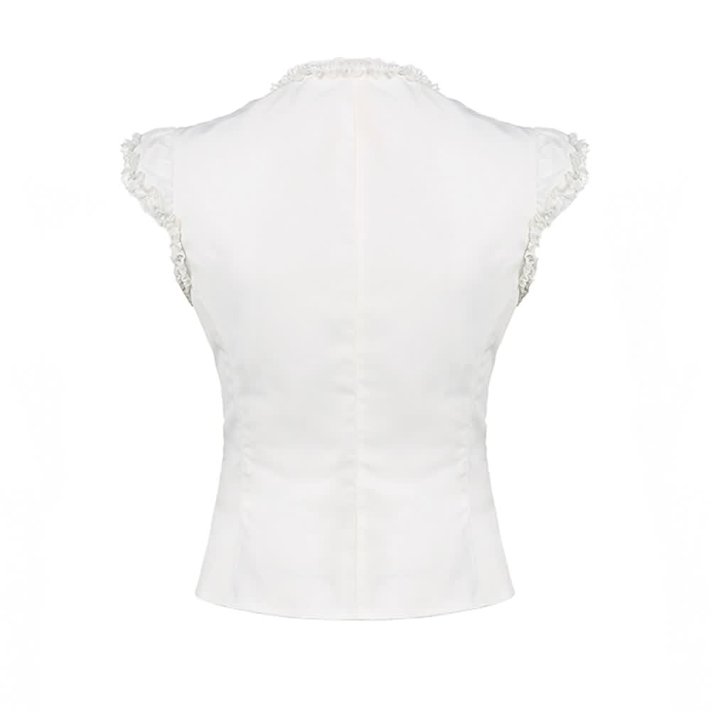 Coquette Lace Up Corset Blouse