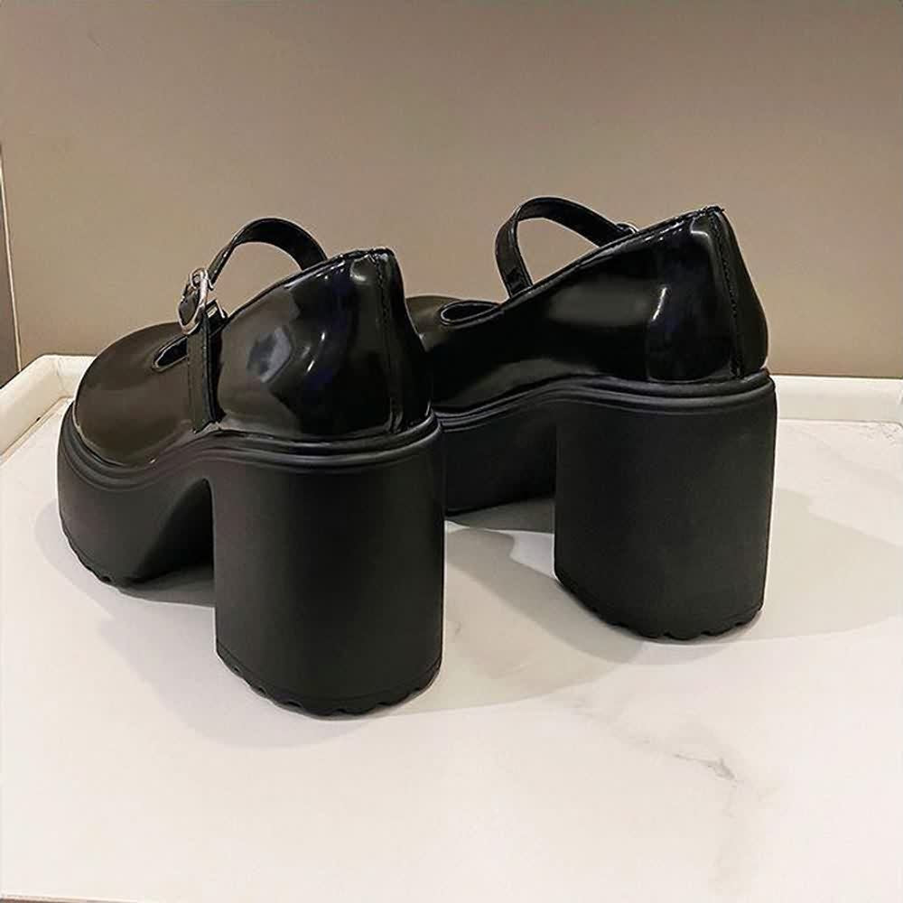 Coquette Leather Platform Mary Janes