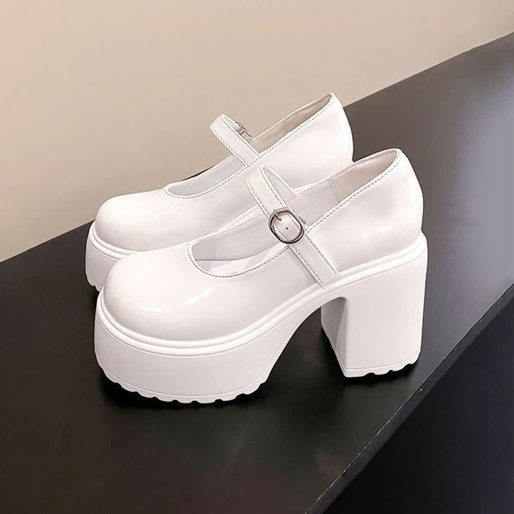 Coquette Leather Platform Mary Janes