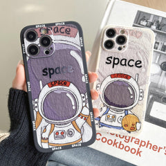 Cute Art Graffiti Astronaut Phone Case for iPhone 14 13 12 11 Pro Max Mini XS XR X 8 7 6 Plus