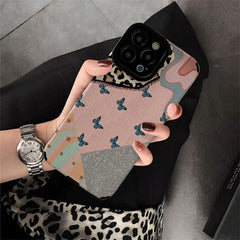 Cute Butterfly Spliced Leopard Phone Case for iPhone 13 12 11 14 Pro Max Mini 6 6S 7 8 Plus X XS XR - Stylish Protection!