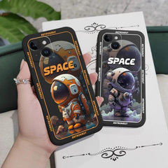 Cute Cartoon Astronaut Phone Case for iPhone 12, 11, 13, 14 Pro Max, X, XS, XR Plus