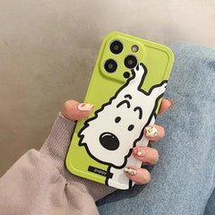 Cute Cartoon Puppy Dog Phone Case for iPhone 15 Pro Max, 14, 13, 12