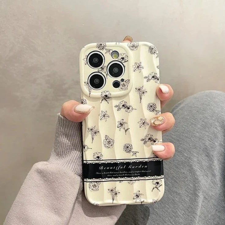 Cute Flowers Silicone Phone Case for iPhone 11-15 Pro Max Cover