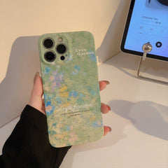 Cute Garden Flowers Oil Painting Phone Case for iPhone 14, 13, 12, 11 Pro Max, XR, XS, 7, 8, and 14 Plus