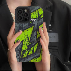 Cute Leather Graffiti Letter Phone Case for iPhone 14, 13, 12 Pro, 11, XS Max, X, XR, 8 Plus, 7, 6, and Mini