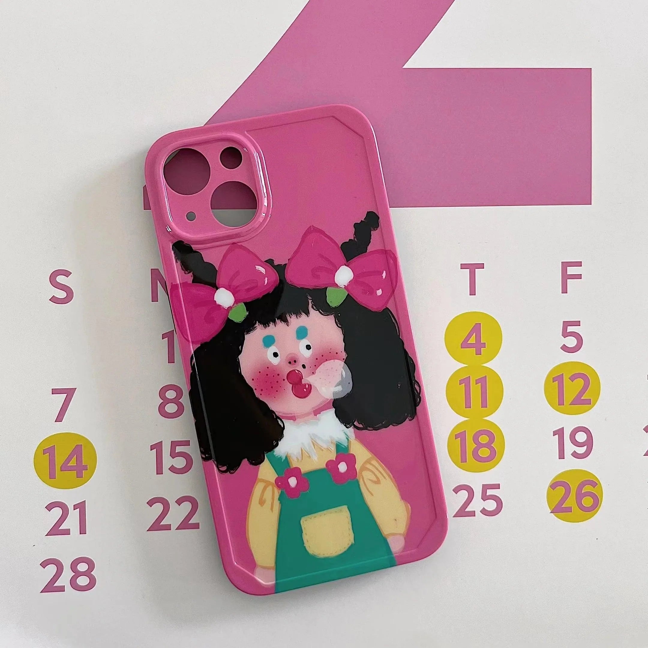 Cute Lovely Funny Girl Phone Case for iPhone 14, 13, 12, 11 Pro Max, 6, 7, 8 Plus, X, XR, XS Max