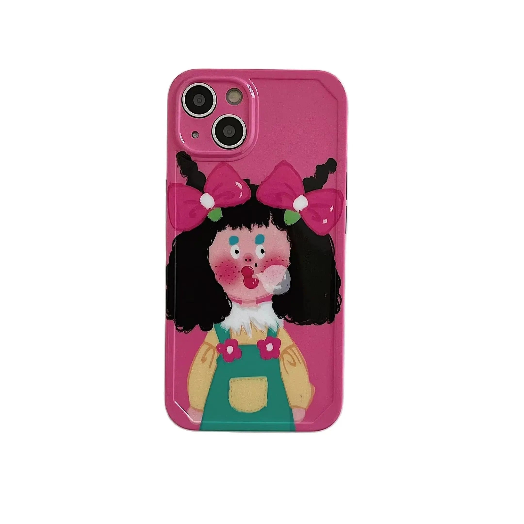 Cute Lovely Funny Girl Phone Case for iPhone 14, 13, 12, 11 Pro Max, 6, 7, 8 Plus, X, XR, XS Max