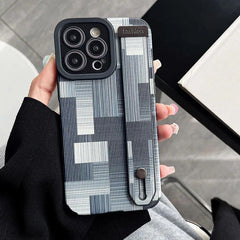 Cute Phone Case For iPhone 15, 14, 11, 12, 13 Pro Max, X and more - Gray Geometric Pattern