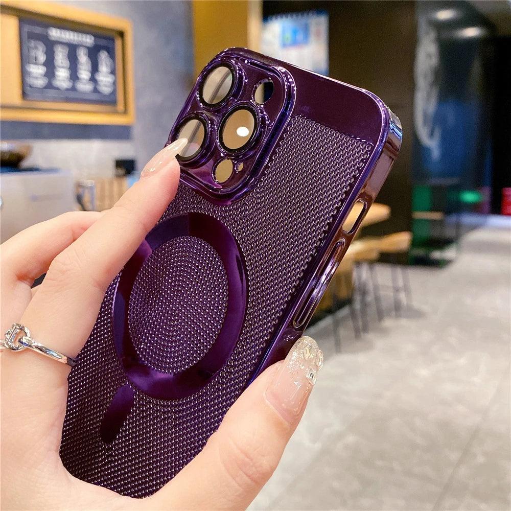 Cute Phone Case for iPhone 15, 14, 13, 12, 11 Pro Max Plus: Magnetic, Breathable, Heat Dissipation