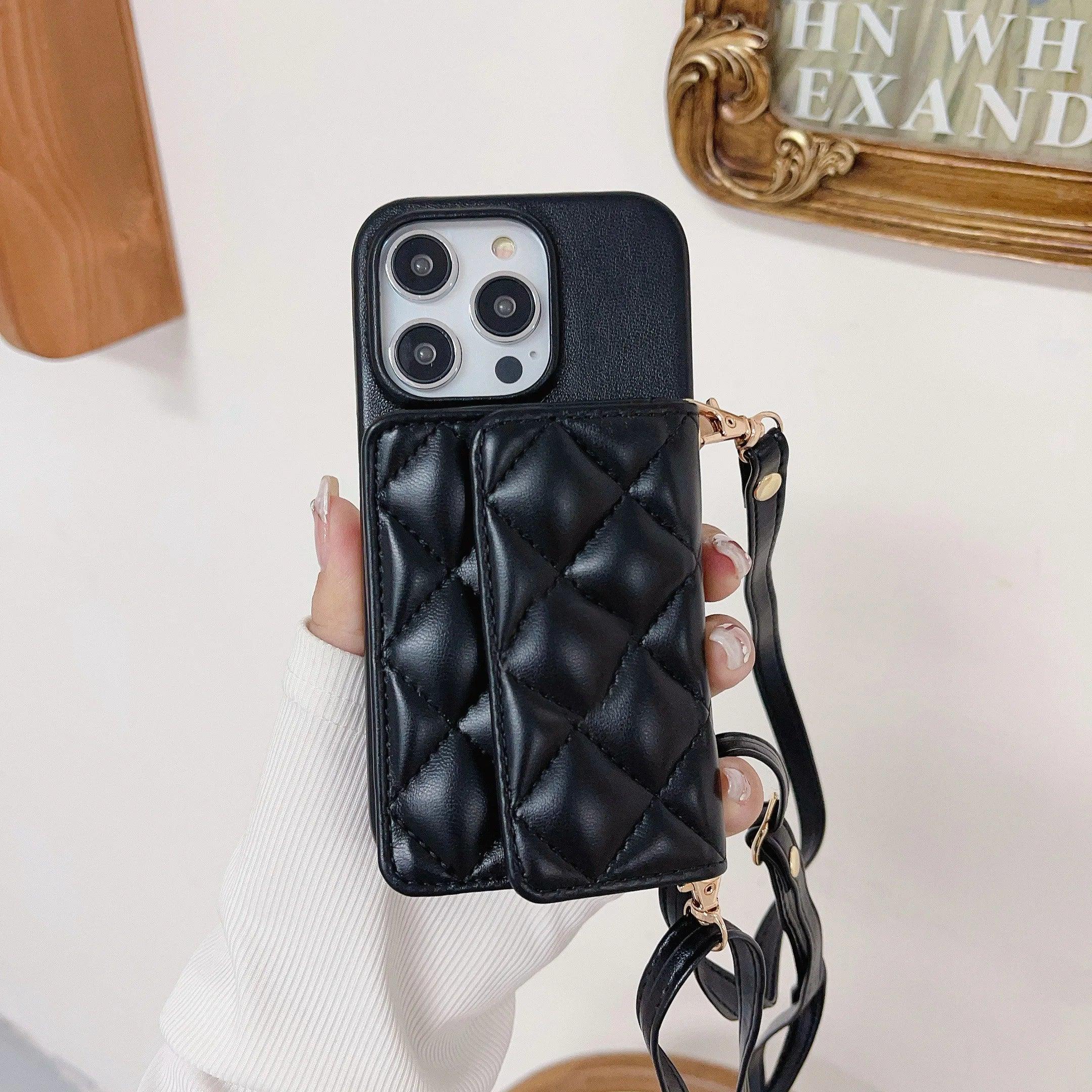 Cute Phone Case for iPhone 15, 14 Plus, 13, 12, 11 Pro Max with Leather Wallet Card Crossbody Holder