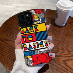 Cute Phone Case with Color-Spliced Pattern for iPhone 15, 14, 13 Pro Max, 12 Mini, 11 Pro Max, X, XS, XR, 6, 8, 7 Plus, and SE