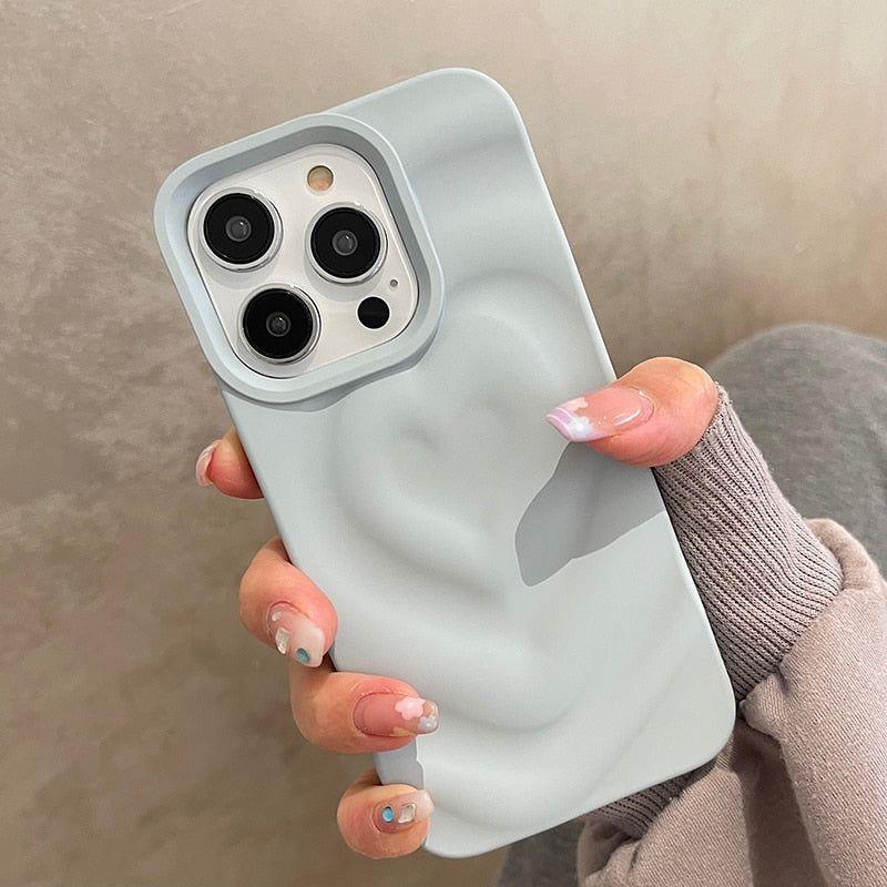 Cute Phone Cases For iPhone 13 14 11 12 Pro Max - 3D Pleated Water Ripple Heart