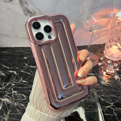 Cute Phone Cases For iPhone 14 13 12 11 Pro Max 14 Plus - Luxury Plating 3D Stripe