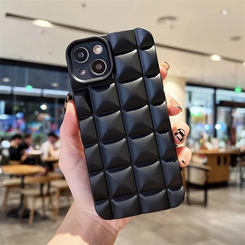 Cute Phone Cases For iPhone 14 13 12 11 Pro Max X XS XR 7 8 Plus - Luxury 3D Diamond Lattice