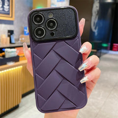 Cute Soft Weave Pattern Phone Case for iPhone 15, 11-14 Pro Max