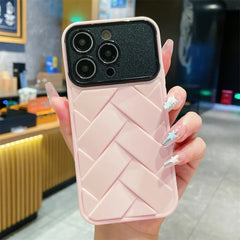 Cute Soft Weave Pattern Phone Case for iPhone 15, 11-14 Pro Max