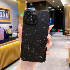 Cute Solid Color Ink Dot Phone Case Cover for iPhone 11, 12, 13, 14 Pro Max, and 14 Plus