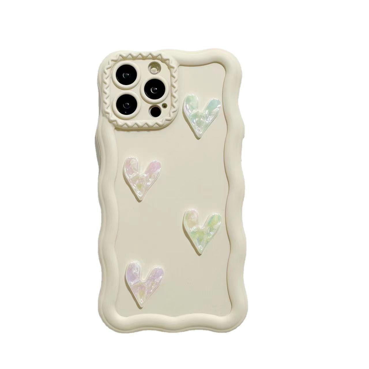 Cute Sweet Soft Laser Heart Phone Cases for iPhone 11 Pro Max, 12, 13, and 14