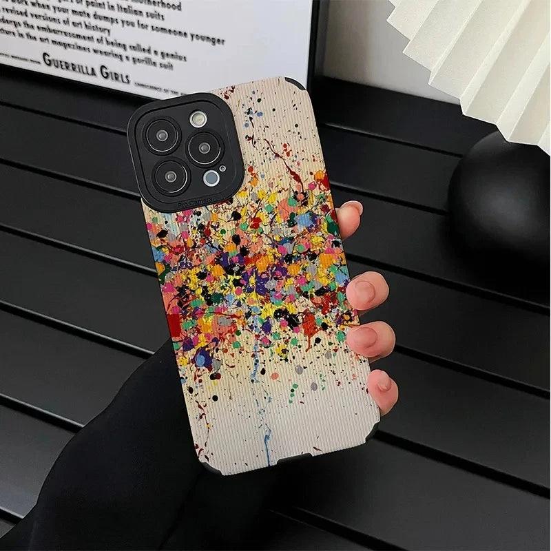 Cute Watercolor Ink Splash Arts Phone Case for iPhone 7, 8, X, XR, XS Max, 11, 12, 13, 14, 15, Pro Max, Mini 12, 13, 14, 15 Plus