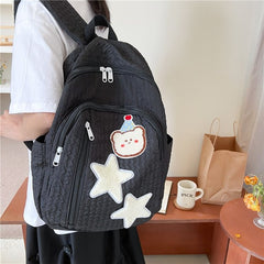 Cute Girl Bear Stars Backpack