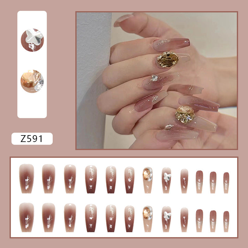 【Z591ã€?Wearable Nails Finished Manicure