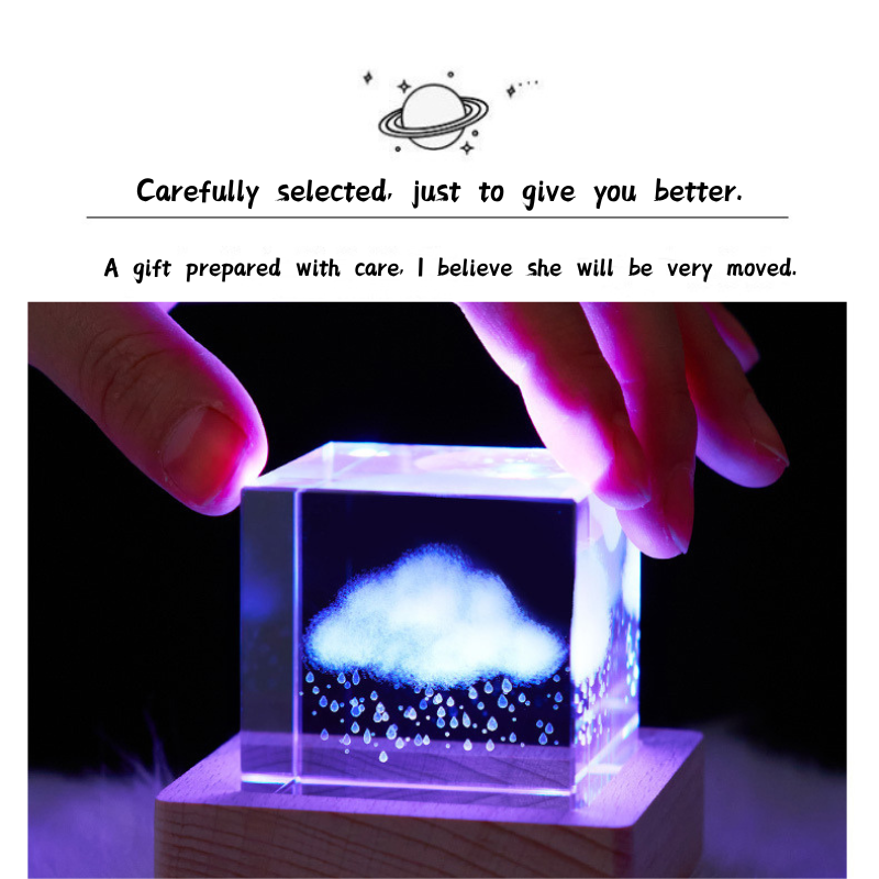 3D Inner Carved Crystal Luminous Ornament