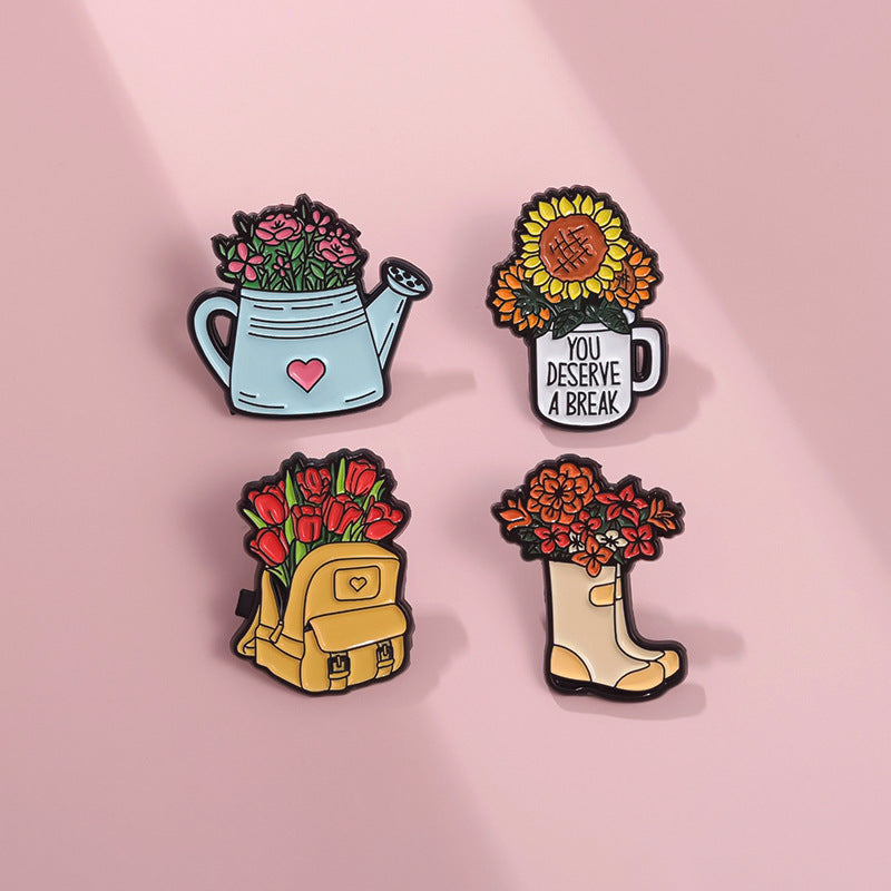 Creative Flower Trolley Shaped Pins