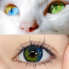 Cosmic Blue Green Contact Lenses(12 months wear)