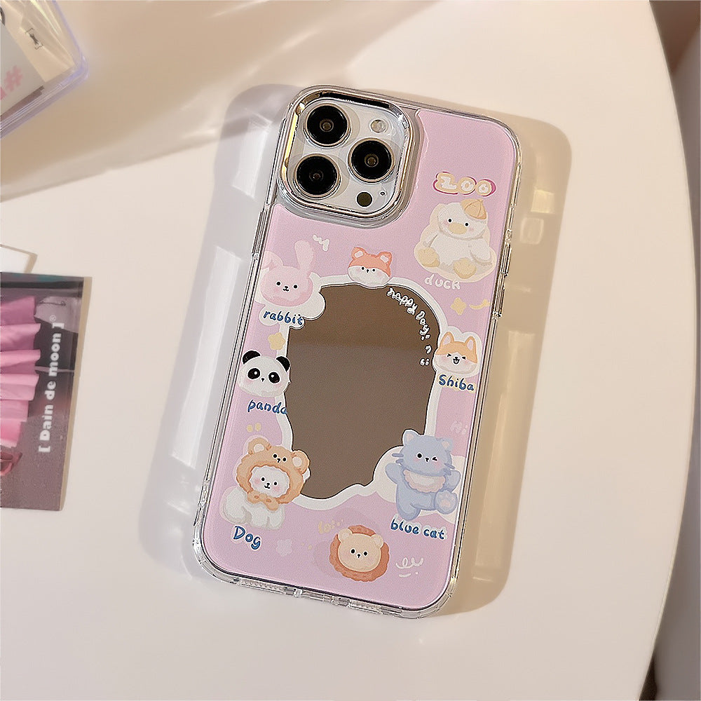 Colorful Animal Electroplated Mirror Phone Case