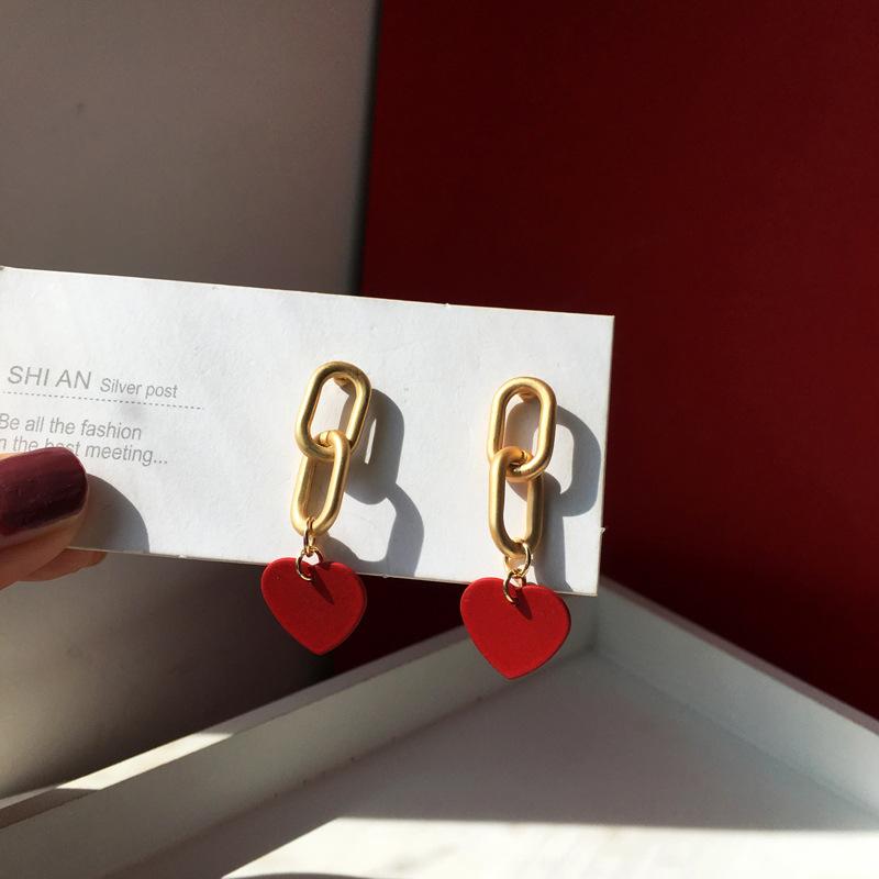 Red Love Bow Earrings