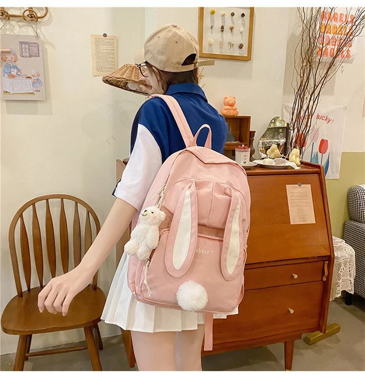 Funny Character Bunny Ears Backpack