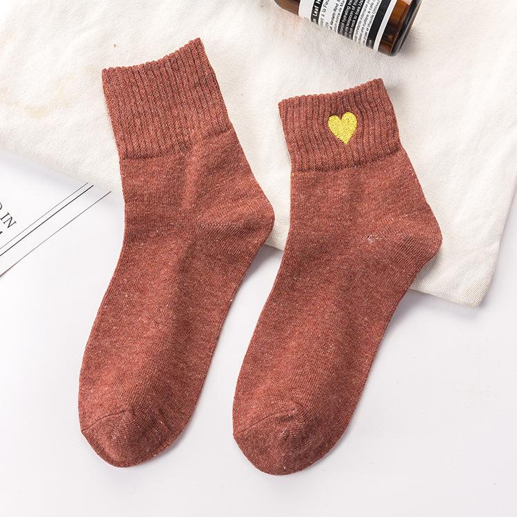 Japanese Love Embroidery Socks