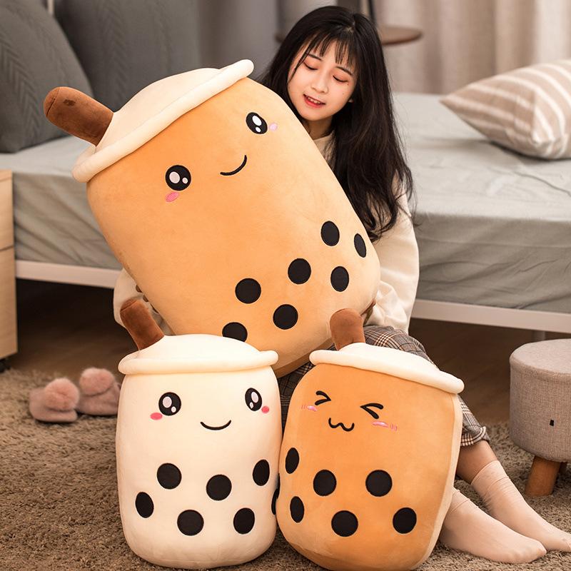 Kawaii Boba Tea Plush Pillow