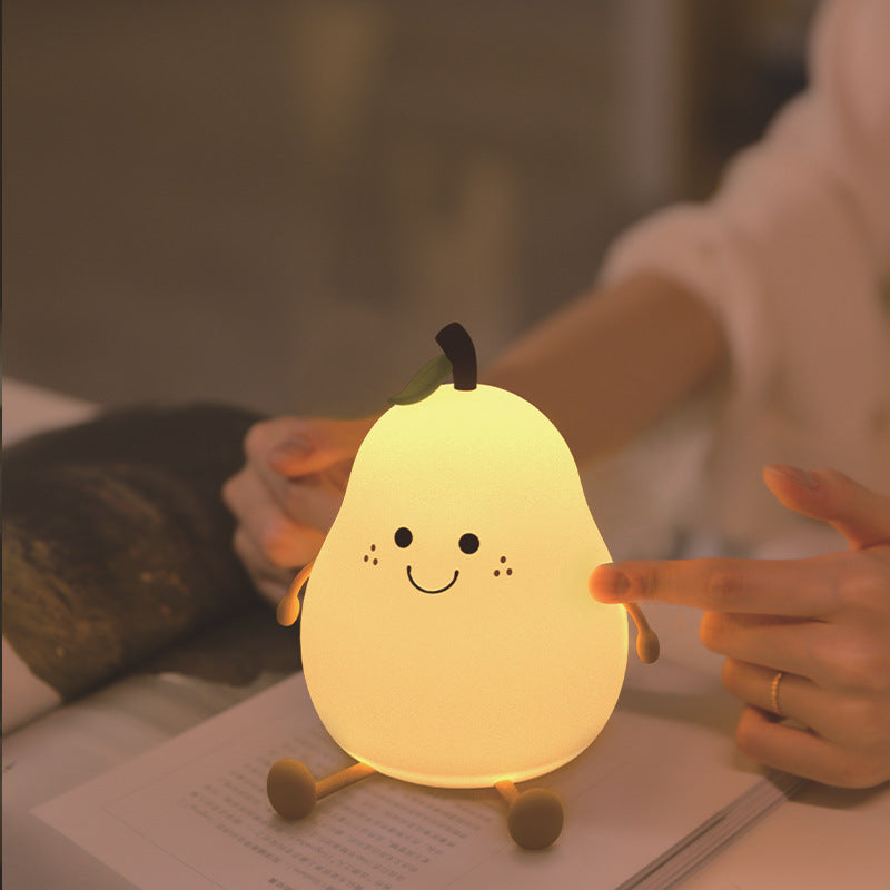 Kawaii Cartoon Pear Night Light