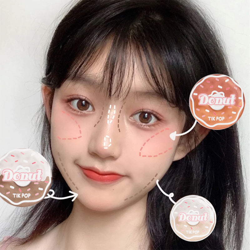 Cute Donut Colorblock Blush