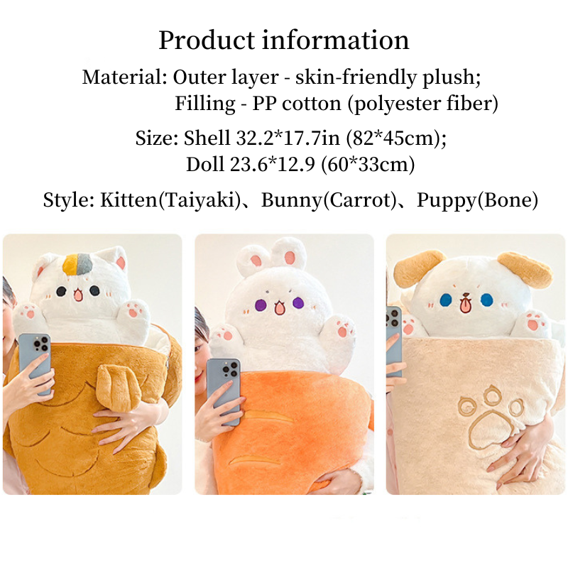 Kawaii Animal Doll Pillow