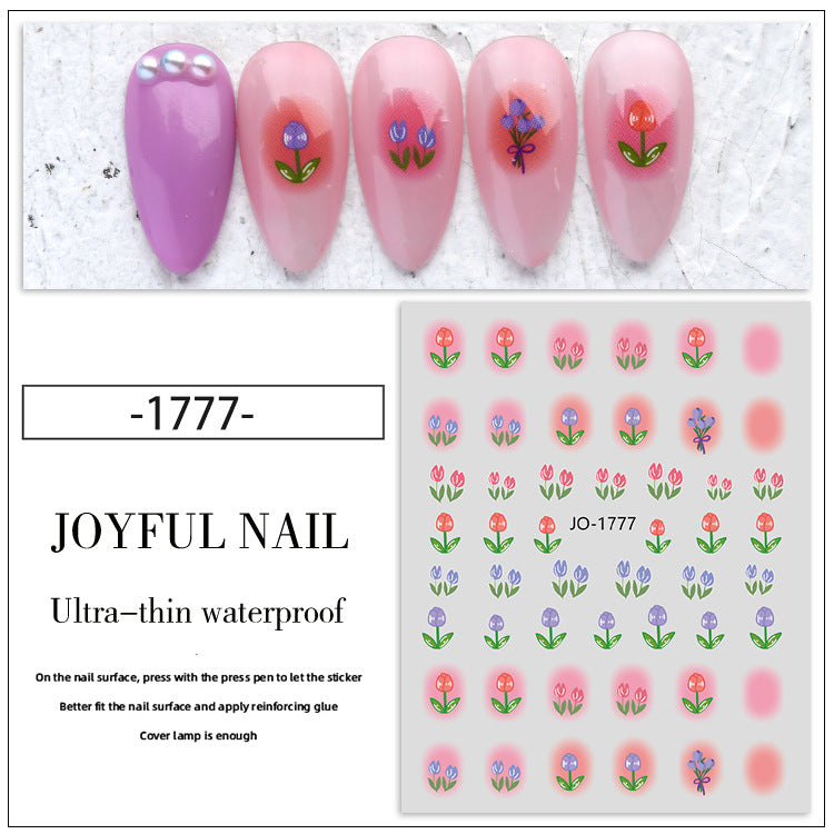 Kawaii Tulip Nail Sticker