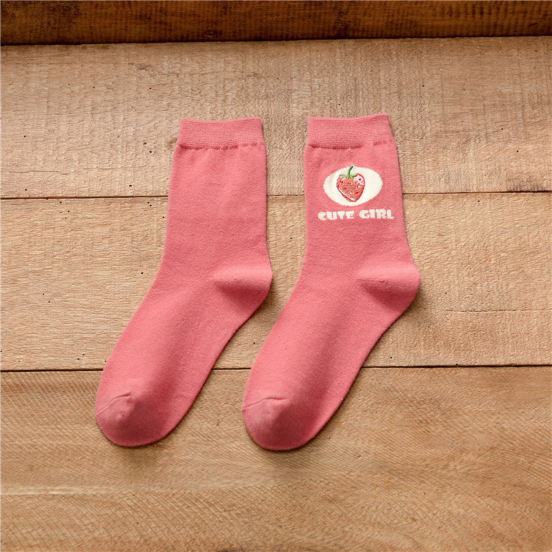 Cute Sweet Strawberry Socks