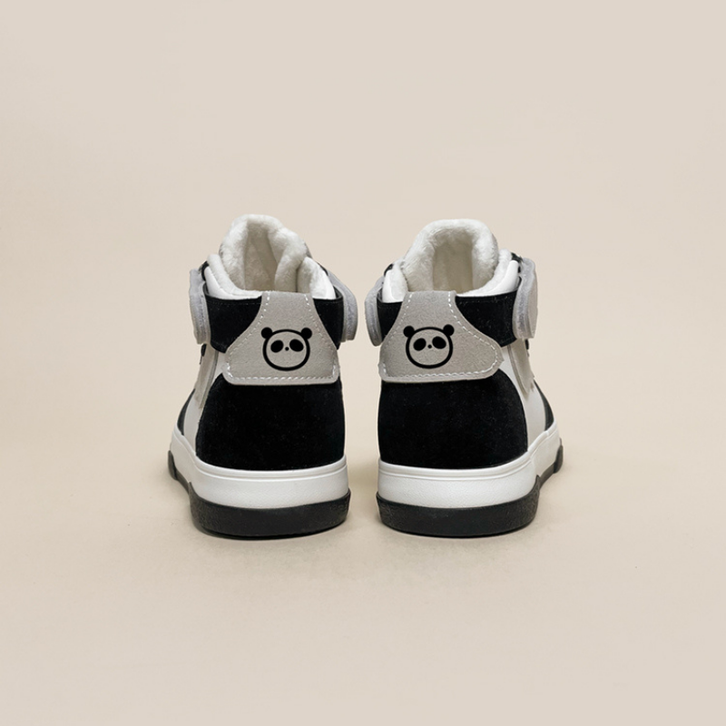 Cute Panda Casual High Top Skate Shoes