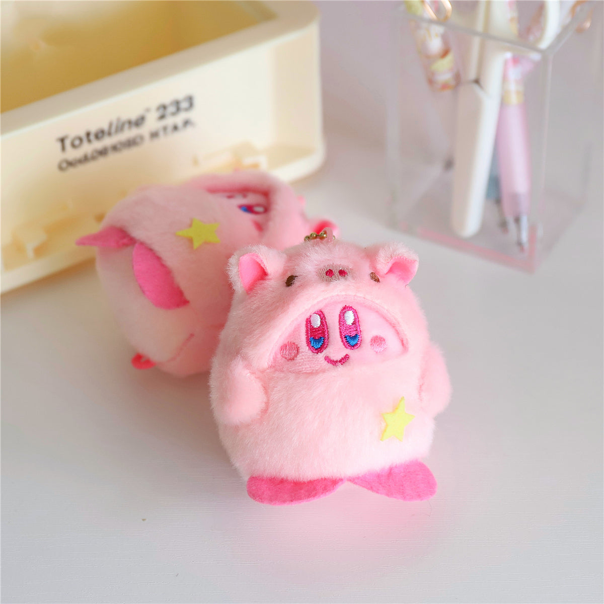 Cute Anime Pink Plush Pendant